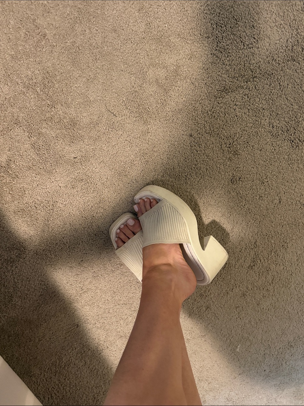 Women'sr Neutral Slip-On Block Heel Sandals